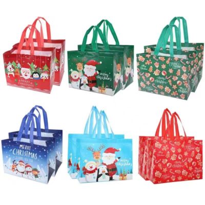 Christmas Non Woven Bags With Handle