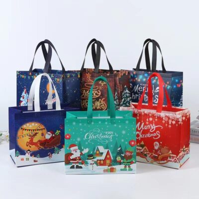 Christmas Non Woven Bags With Handle