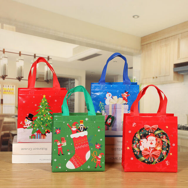Christmas Non Woven Bags With Handle