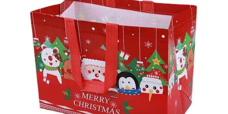 Christmas Non Woven Bags With Handle