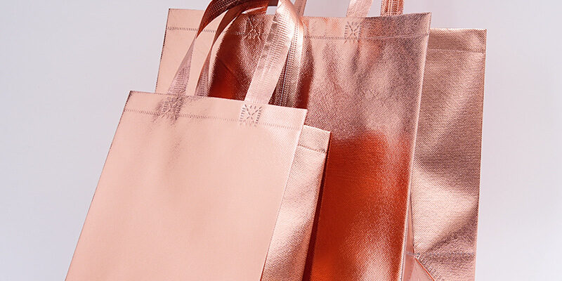 Laser Laminated Non Woven Bags with Shoulder Straps for Clothing Shopping and Custom Logo (1) Laser Laminated Non Woven Bag