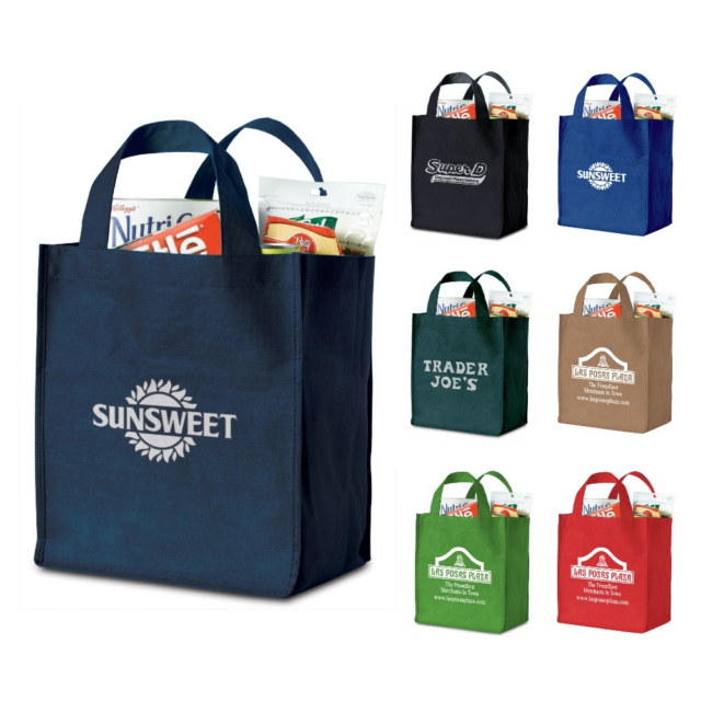 non-woven grocery shopping tote bag