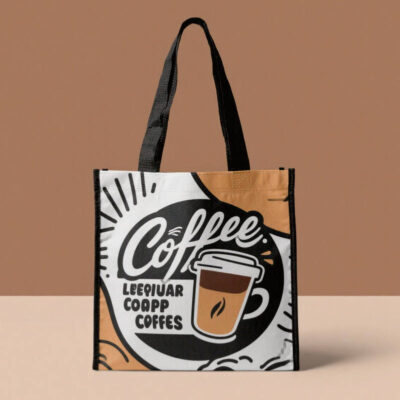 non-woven shopping bag for cafe branding