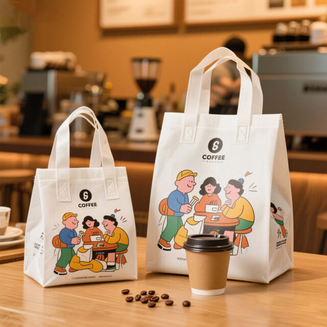 non-woven coffee and milk tea takeout bag