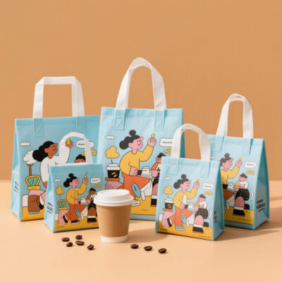 non-woven coffee and milk tea takeout bag